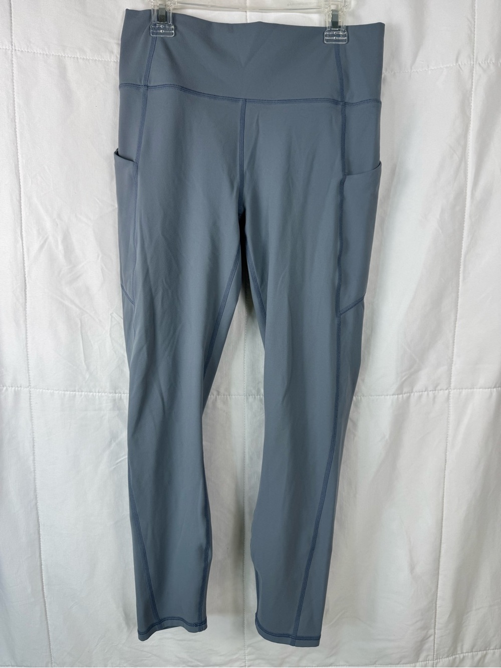 Fabletics Leggings Womens 28 Waist Blue High Rise Pocket Athletic